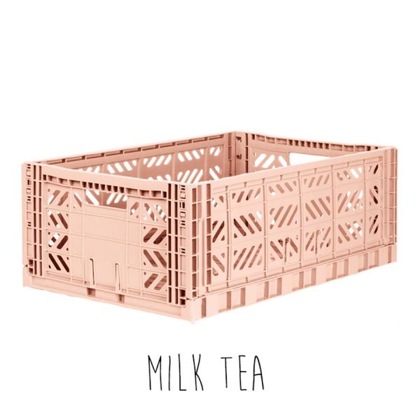 Storage . Folding Crate - Maxi / Various Colours - Milk Tea
